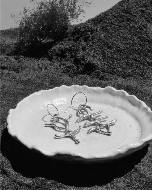 Bone Script Earrings