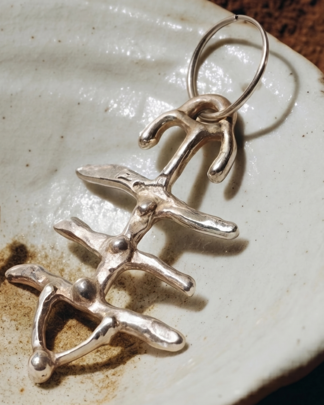 Bone Script Earrings